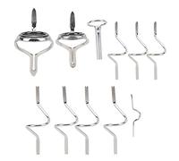 Set di Guide per Canne da Mosca, Guida per la Pesca a Mosca Strumento per la Riparazione Dell'angolazione in Acciaio Inossidabile Forte Anello a Doppia Fibbia Accessori per la Pesca di Diverse Dimensi