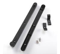 Set di guide per credenze e librerie, con porta ribaltabile in plastica, 250 mm, con guide di guida, clip e staffe, colore: bianco e nero