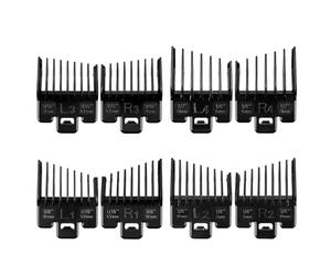 Set di guide per dissolvenza compatibile con la maggior parte dei tagliaunghie Wahl, 4 set di protezioni coniche, colore nero