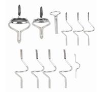 Set Di Guide per La Pesca a Mosca, 11PCS Strumento Di Riparazione per La Pesca Robusto Anello a Doppia Fibbia in Acciaio Inossidabile Di Dimensioni Diverse per La Riparazione Della