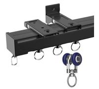 Set di guide per tende da soffitto in alluminio resistente, 0,56 m, versatile, montaggio a parete o a soffitto per tende e trattamenti per finestre, ideale per casa, camper e altro ancora, colore