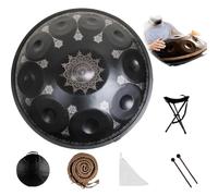 Set Di Handpan Tamburo｜22 Pollici｜9/10/12 Note｜440/432Hz｜Re Curdo Minore｜Hand Pan Drum Per Meditazione, ASMR, Terapia Del Suono E Yoga(Mandala,10 Notes (432Hz))