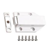 Set di hardware per armadi a rilascio a pressione, 4 punti di montaggio a vite, finitura non erosione, si chiude per una porta liscia Funzionalità senza maniglia per aprire la porta dell'armadio