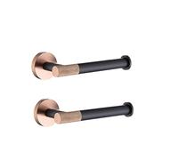 Set di hardware per il bagno in acciaio inossidabile nero opaco oro rosa Portasalviette Porta carta igienica Portarotolo e porta scopino 2 pezzi