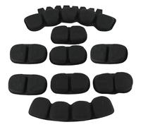 Set di imbottiture per casco da calcio e moto, 9 pezzi, inserti in memory foam neri con adesivi, cuscinetti ammortizzanti