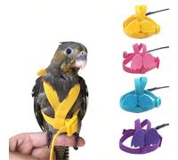 Set di imbracatura e guinzaglio per pappagalli, imbracatura anti-morso per l'addestramento, guinzaglio per il volo all'aperto per pappagalli, accessori per piccoli uccelli come i cocoriti verde,blu,ro