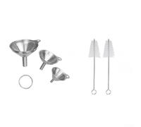 Set di imbuto in acciaio inox, misura grande, media e piccola, per un facile trasferimento di oli, salse, polveri, ingredienti secchi, cucina e campeggio