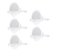 Set di imbuto in plastica, 5 pezzi di canalizzazioni da cucina, imbuto di cottura, mini canni di blocco trasparenti che riempiono le forniture di artigianato di utensili essenziali