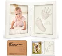 Set di impronte di mani e piedi per neonati - Regali per neonati femmine e maschi - Set di impronte personalizzate dei piedi del bambino, Kit impronta della mano per neonati (Alpine White)