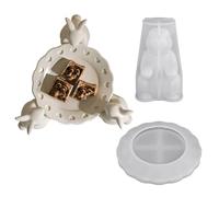 Set Di In Silicone Per Vassoio 3D Per Conigli | Stampo Per Colata In Resina Epossidica Coniglietto Per Di Caramelle E Frutta | Decorazioni Pasquali Fai Da Te In Resina, Artigianato In Ce