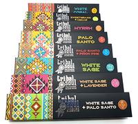 Set di incenso Tribal Soul - 8 confezioni - 96 bastoncini da bruciare (copal bianco, cedre+fieno d'odore, mirra, Palo Santo, Palo Santo+Pin, Salvia bianca + Lavanda, Salvia bianca + Palo Santo)
