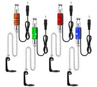 Set di indicatori di abboccata per pesca alla carpa, 3/4 bobine con allarmi LED, spina jack da 2,5 mm, allarme di caduta staccabile, accessori portatili per pescatori