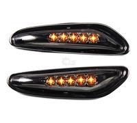 Set Di Indicatori Laterali LED Per BMW E46 E60 E61 X3 E83 In Fumo Nero