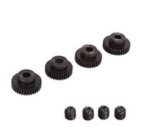 Set di ingranaggi a pignone in metallo da 5,0 mm per motore RC, ingranaggio a pignone per auto RC, in lega di acciaio al cromo-molibdeno, 35T, 36T, 37T, 38T, con viti, per