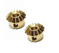 Set di ingranaggi conici in ottone da 2 pezzi 0,4M 20T - Rapporto 1:1, ingranaggi in acciaio con commutazione a 90 gradi con foro da 2 mm e 3 mm(2mm Bore)