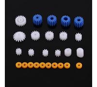 Set di Ingranaggi per Mandrino Fai Te con Manicotto e Ingranaggio a Vite Senza Fine in Plastica 26 Pezzi per Modellismo, Automobili, Robot