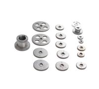 Set di Ingranaggi per Mini Tornio 18 Pezzi, Kit Completo per Macchine Utensili Taglio Metalli con Cambio in Metallo e Puleggia Motore per Alta Precisione e Durata