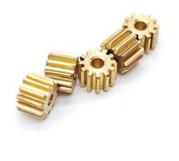 Set di ingranaggi pignone, Confezione da 5 ingranaggi cilindrici in ottone 18 denti, modulo 0,3, misure multiple for albero motore, accoppiamento stretto(4mm thickness 1.48mm hole)