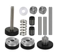 Set di ingranaggi precisi a doppia azionamento in acciaio temprato per estrusori per stampanti, migliora la forza di spinta e riduce lo slittamento degli accessori elettronici per ufficio