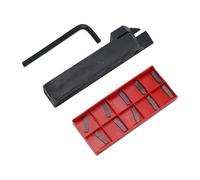 Set di inserti indicizzabili per tornitura tornio: MGEHR2020-2 supporto 20 x 125 mm con 10 inserti in carburo MGMN200-G NC3020, barra di alesatura in acciaio legato per la lavorazione del metallo e