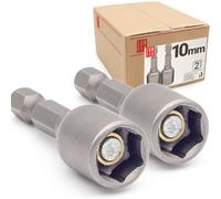 Set di inserti per chiavi a bussola esagonali magnetici, confezione da 2 | bit a 6 lati 10mm