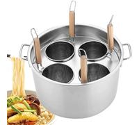 Set di Inserti per cuocipasta con Filtro 3/4/5 Fori, Set di pentole/pentole per Pasta in Acciaio Inossidabile con cestello per Filtro Inserto per Cucina Domestica e Ristorante, cestello a 4 Fori