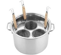Set di Inserti per cuocipasta con Filtro a 3 Fori, pentola per Pasta in Acciaio Inossidabile e cestello per pentole per Pasta, Gnocchi di Verdure, cestello per Utensili da Cucina