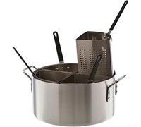 Set di Inserti per cuocipasta, cuocipasta e Gnocchi in Alluminio da 20 Litri con 4 cestelli filtranti in Acciaio Inossidabile