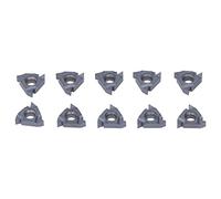 Set di inserti per tornitura in metallo duro da 10 pezzi, utensile per tornio CNC, inserto per fresatura stabile ad elevata durezza con angolo di taglio ragionevole, per la