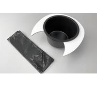 Set di inserti per wc separabili flexaport compatibili con fiamma bi-pot 34 / 39 / 125 in pvc con 100 sacchetti riciclabili 20 micron bianco