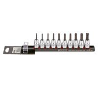 Set di inserti Torx da 3/8" su binario, 10 pezzi