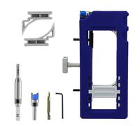 Set di installazione rimovibile per porta con modello di router per la lavorazione del legno Plus Hinge Jig Selfcentering cuscinetti antiscivolo avendo per cerniera (blu)