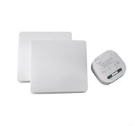 Set di interruttori della luce senza fili con ricevitore, interruttore da parete autoalimentato senza batteria, controllo radio 433 MHz per illuminazione, impermeabile IP44, materiale ignifugo (C)