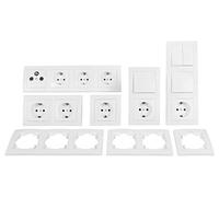 Set di interruttori e prese Flair "paesaggio abitativo", 20 pezzi, bianco