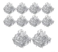 Set di interruttori meccanici per tastiera TTC V2, 10 pezzi, lineari silenziosi, prelubrificati, con parete antipolvere, compatibili con copritasti (trasparente)