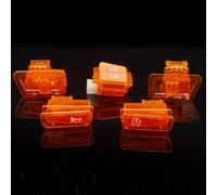 Set di interruttori per moto, 5 pezzi, per luci della testa, dimmer, indicatori di direzione, pulsanti di avviamento, per quad, moto da cross, scooter, facili da installare (arancione)