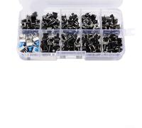 Set di interruttori tattili da 180 pezzi - Mini interruttori a pulsante da 10 valori (da 6 × 6 × 4,3 mm a 6 × 6 × 14 mm) per elettronica strumenti di prototipazione fai da te citofoni audio remoti