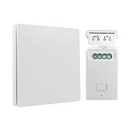 Set di interruttori wireless, interruttore RF cinetico senza batteria da 1000 W con ricevitore con raggio di azione di 100 m, interruttore murale impermeabile IP65 (Kit interruttore versione RF)
