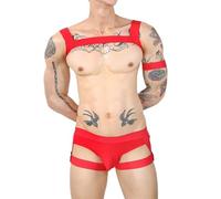 Set di Intimo Sexy da Uomo con TangaCatsuit SexyBody con LacciSlip con Aspetto del Cameriere Sexy e Cravatta Thong