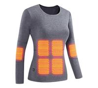 Set di Intimo Termico Riscaldato da Donna, Strato Base Invernale | Morbido, foderato in pile, 3 livelli di calore, alimentato tramite USB, lavabile in lavatrice, comodo, ben aderente