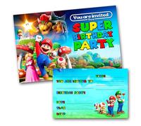 Set di inviti per Feste con Buste (Personalizzabili) di Super Mario