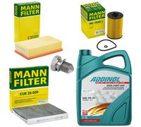 Set Di Ispezione Olio 5L Filtro Olio Vite D'Olio Per Audi Seat Skoda VW