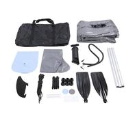 Set di kayak gonfiabili per 1 persona, canoa gonfiabile in PVC resistente ai raggi UV, barca gonfiabile portatile con pompa a mano, pagaia e borsa di conservazione per la pesca e l (Blu)