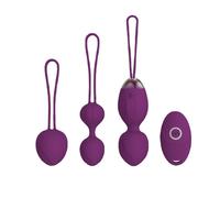 Set di Kegel vibrante 3 pz, viola