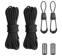 Set di lacci Quicklace per Salomon, senza legatura, di ricambio per scarpe sportive e all'aperto, sistema di chiusura rapida, Nero