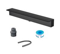 Set di laghetto, Cascata, Piscina a sfioro e Fontana per Esterni e Interni - Elemento Acquatico Nero da 61 Pollici, Perfetto per Patio, Decorazione del Giardino e Atmosfera tranquilla in Cor