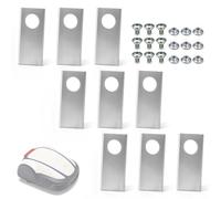 Set di lame da taglio per robot tosaerba, 9 coltelli e 9 viti in acciaio inossidabile, compatibili con Honda Miimo, parti di ricambio automatiche, accessori da giardino, coltelli da falciatura e cura