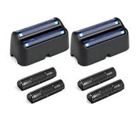 Set di lame di ricambio per doppia lamina e taglierina, compatibili con rasoio BaBylissPRO UV-Double Shaver, (doppia lamina nera, confezione da 2 pezzi)
