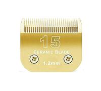 Set di lame in ceramica staccabili for tosatrice for cani 7FC/5FC/4FC/#10/#30/#40, compatibili con Andis, AG, AGC, AGP, compatibili con Wahl, serie KM2, KM5, KM10, parti di ricambio(15(1.2mm))