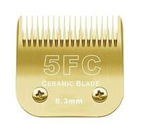 Set di lame in ceramica staccabili for tosatrice for cani 7FC/5FC/4FC/#10/#30/#40, compatibili con Andis, AG, AGC, AGP, compatibili con Wahl, serie KM2, KM5, KM10, parti di ricambio(5FC(6.3mm))